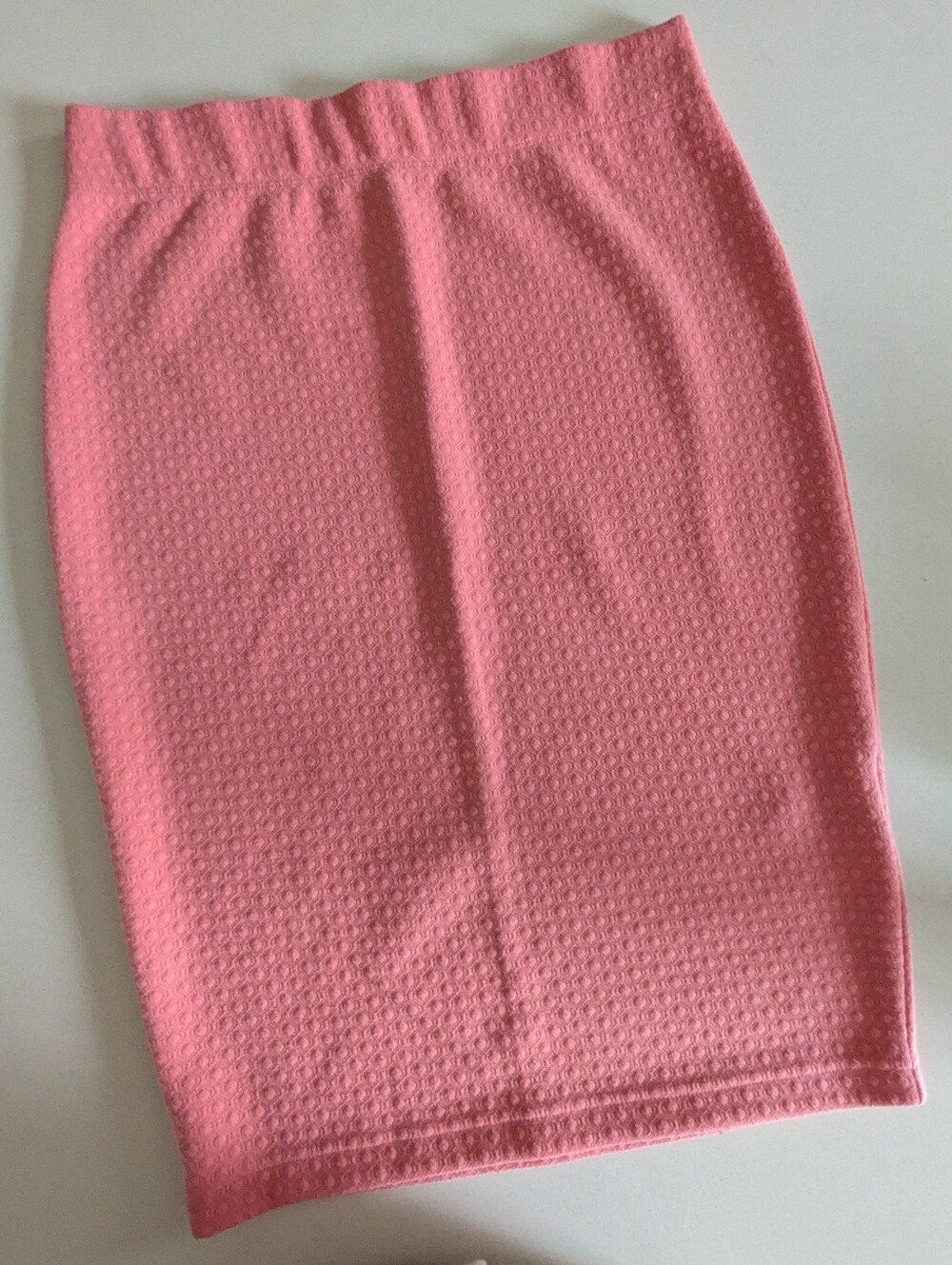 Banana Republic Coral Pink Textured Pencil Skirt